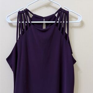 Women's Strappy Purple Halter Top